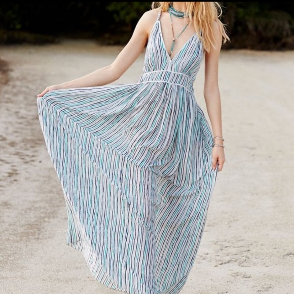 Calypso St. Barth Benta 100% silk striped XS